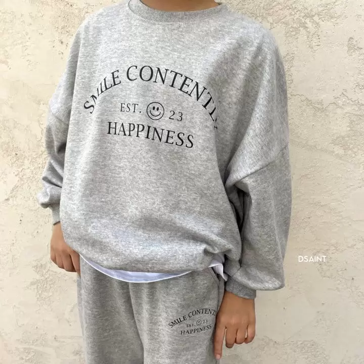 Dsaint - Korean Children Fashion - #childofig - Smile Est Jogger Top Bottom Set - 11