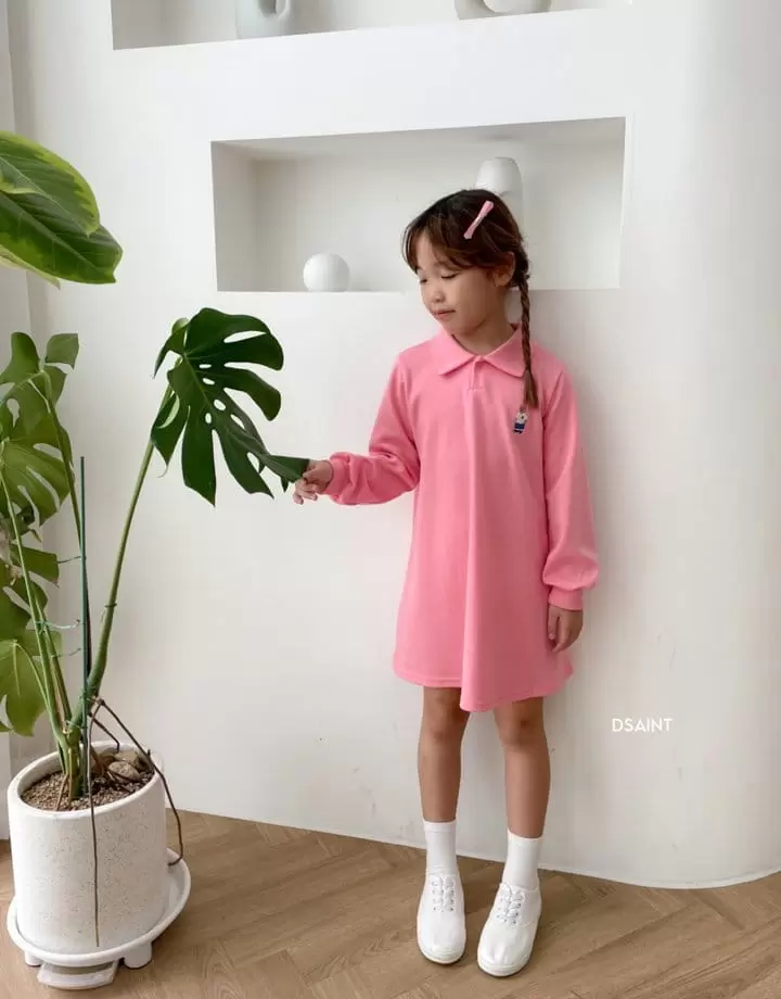 Dsaint - Korean Children Fashion - #kidsstore - D Bear Embroidery One-piece - 10