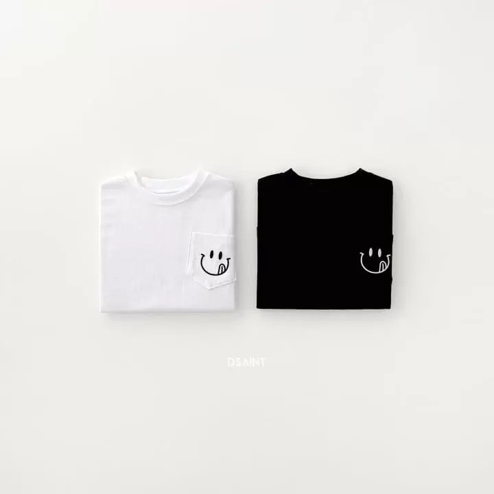 Dsaint - Korean Children Fashion - #kidsstore - Pocket Smile Tee