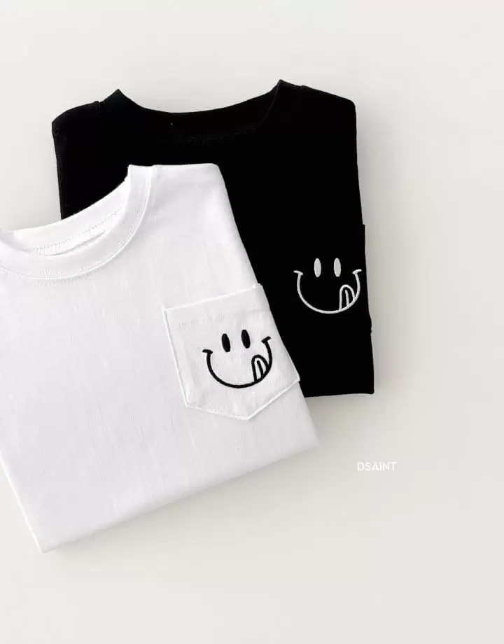 Dsaint - Korean Children Fashion - #kidzfashiontrend - Pocket Smile Tee - 2