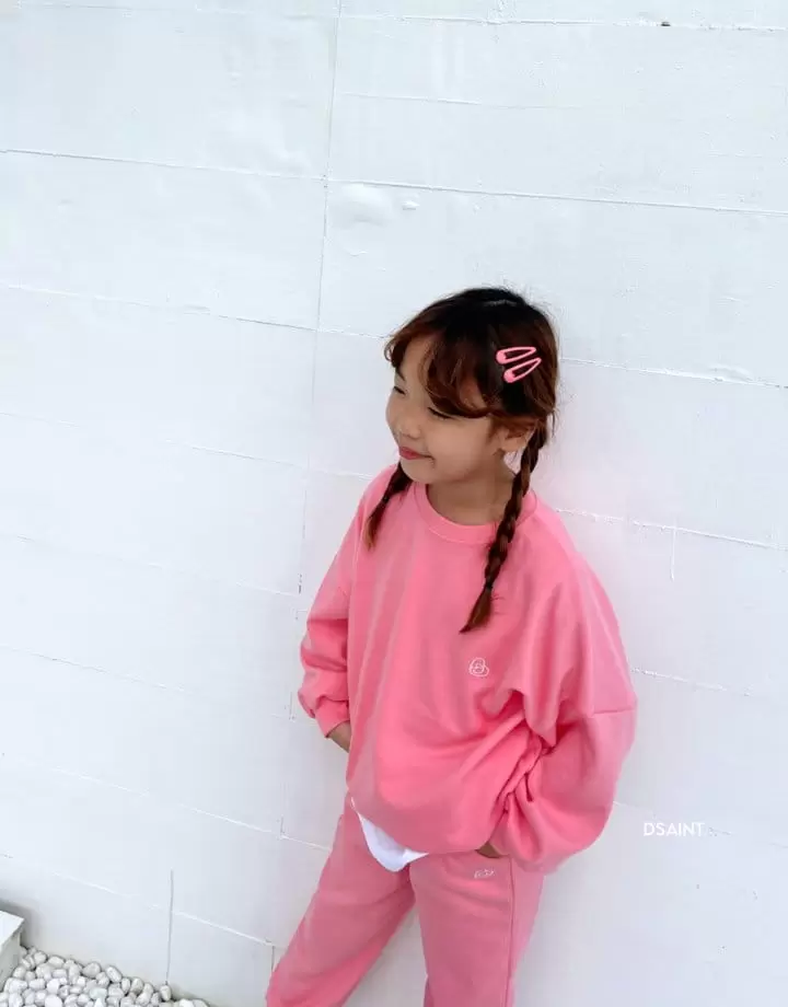 Dsaint - Korean Children Fashion - #littlefashionista - Little Heart Jogger Top Bottom Set - 7