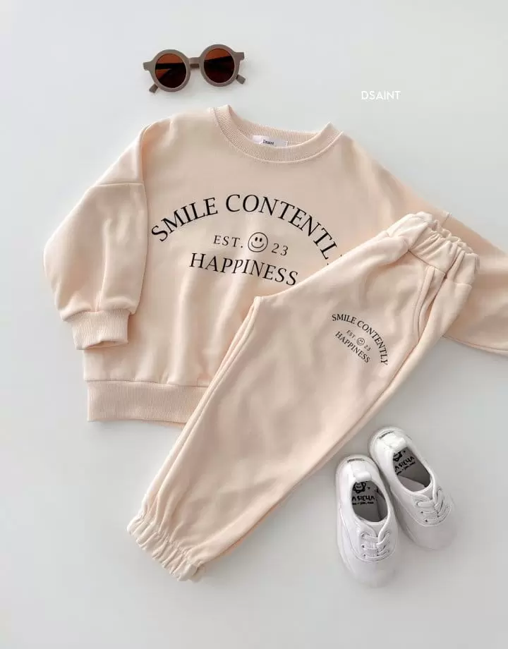 Dsaint - Korean Children Fashion - #magicofchildhood - Smile Est Jogger Top Bottom Set - 5