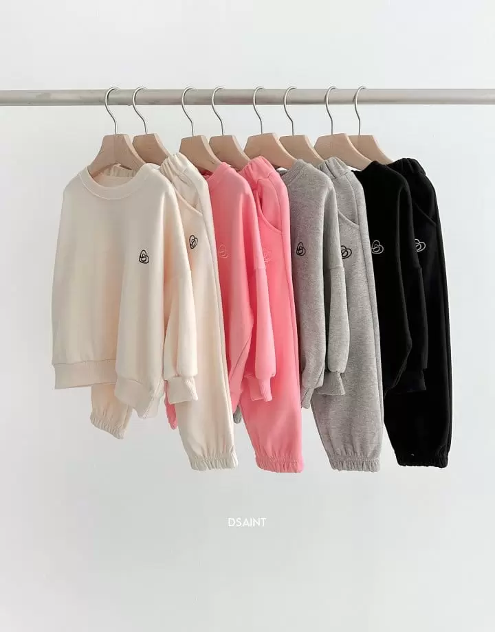 Dsaint - Korean Children Fashion - #todddlerfashion - Little Heart Jogger Top Bottom Set - 11