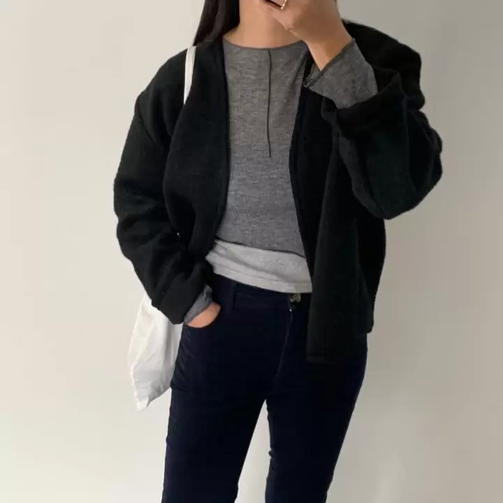 Enten - Korean Women Fashion - #momslook - Tape Jacket