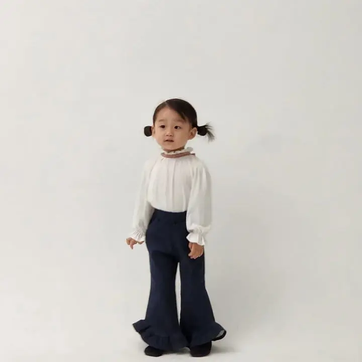 Flower J - Korean Children Fashion - #prettylittlegirls - Frill Jeans - 4