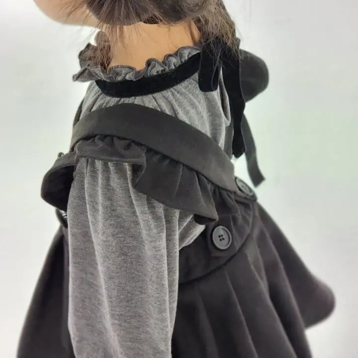 Flower J - Korean Children Fashion - #childofig - Warm Button One-piece - 3