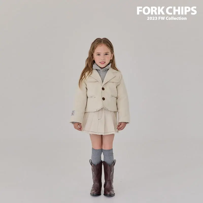 Fork Chips - Korean Children Fashion - #kidzfashiontrend - Nuts Stitch Skirt - 4