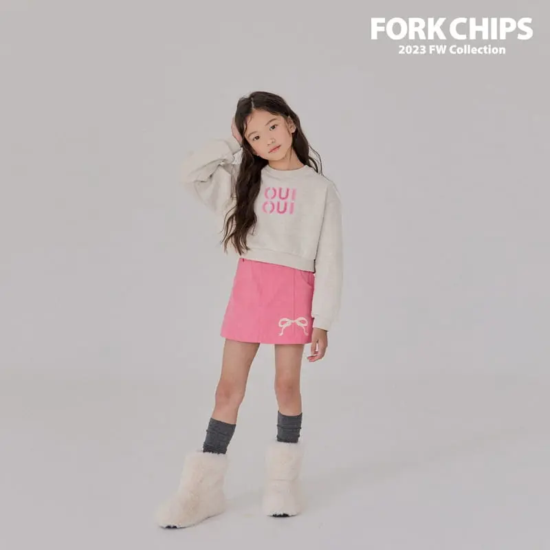 Fork Chips - Korean Children Fashion - #Kfashion4kids - Ribbon Mini Skirt - 3