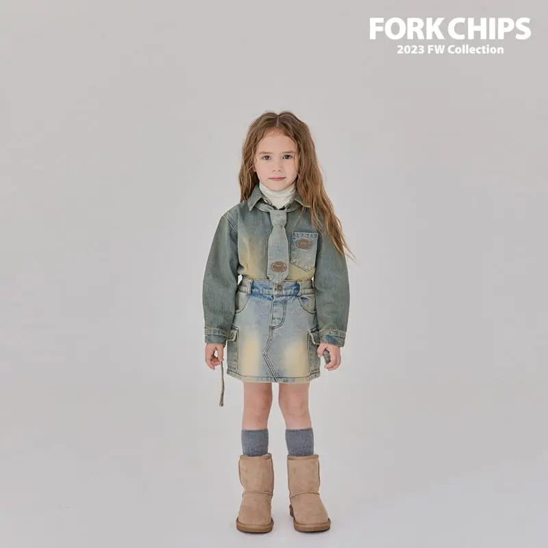 Fork Chips - Korean Children Fashion - #childofig - Root Neck Tie