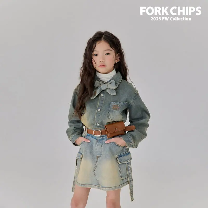 Fork Chips - Korean Children Fashion - #childrensboutique - Root Neck Tie - 2