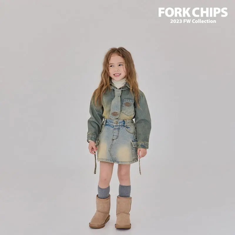 Fork Chips - Korean Children Fashion - #designkidswear - Root Neck Tie - 3