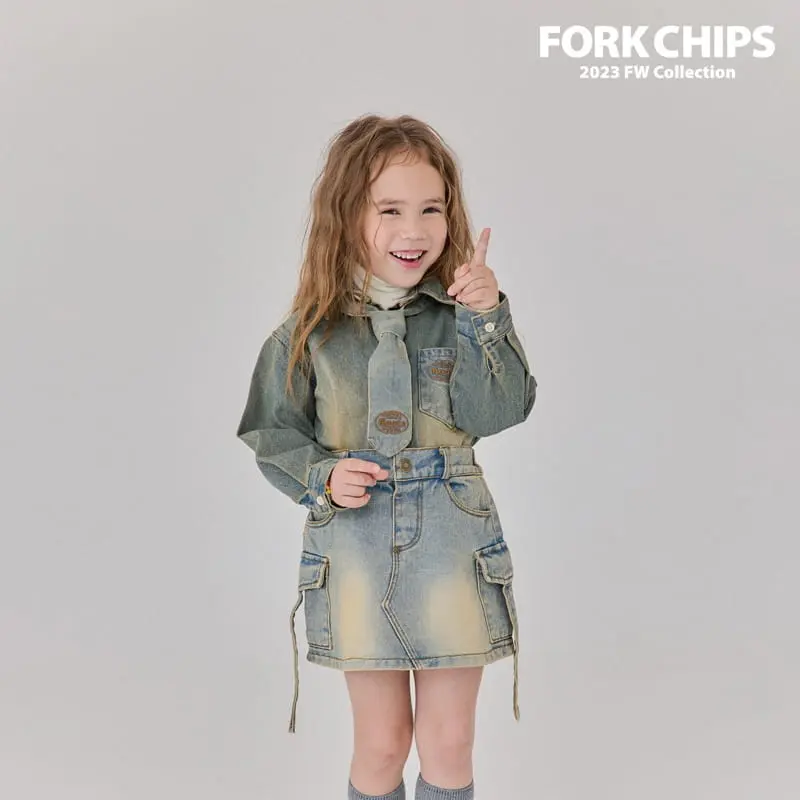 Fork Chips - Korean Children Fashion - #designkidswear - Root Neck Tie - 4