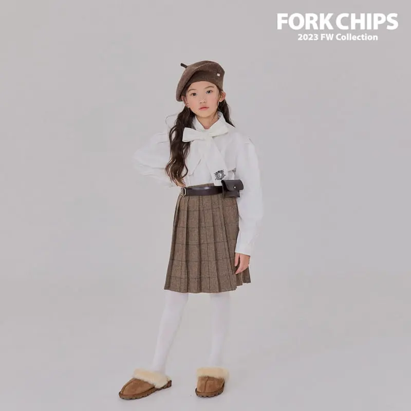 Fork Chips - Korean Children Fashion - #discoveringself - Chicago Tie Blouse - 11