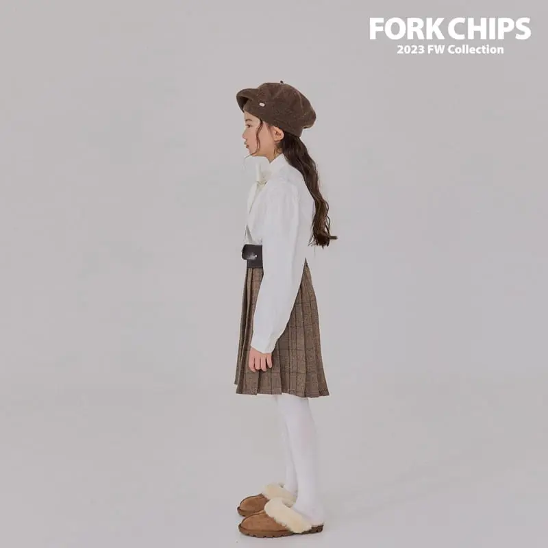 Fork Chips - Korean Children Fashion - #designkidswear - Half Pleats Skirt - 4