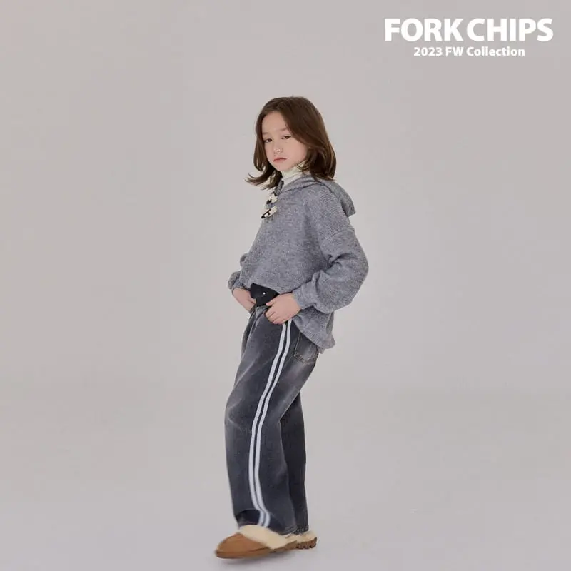 Fork Chips - Korean Children Fashion - #fashionkids - Line Jeans - 3