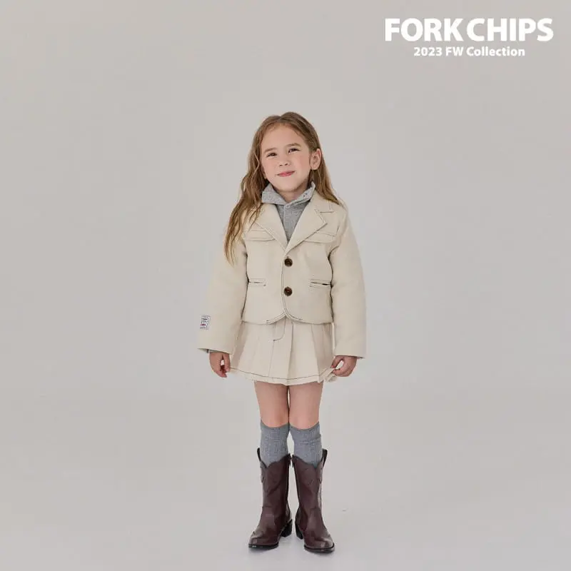 Fork Chips - Korean Children Fashion - #kidsstore - Nuts Stitch Skirt - 2