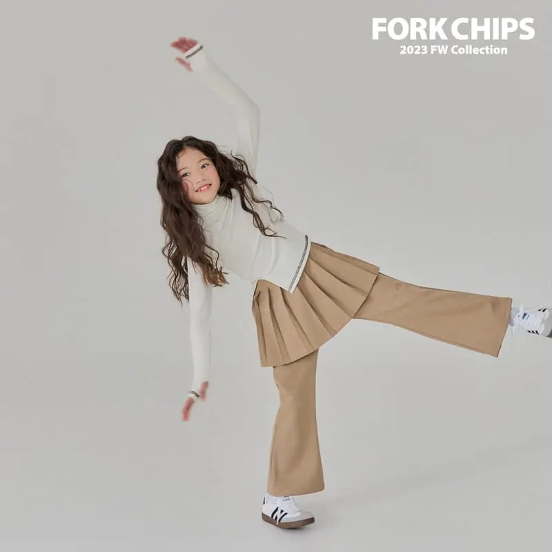 Fork Chips - Korean Children Fashion - #kidsstore - Open Turtleneck Tee - 12