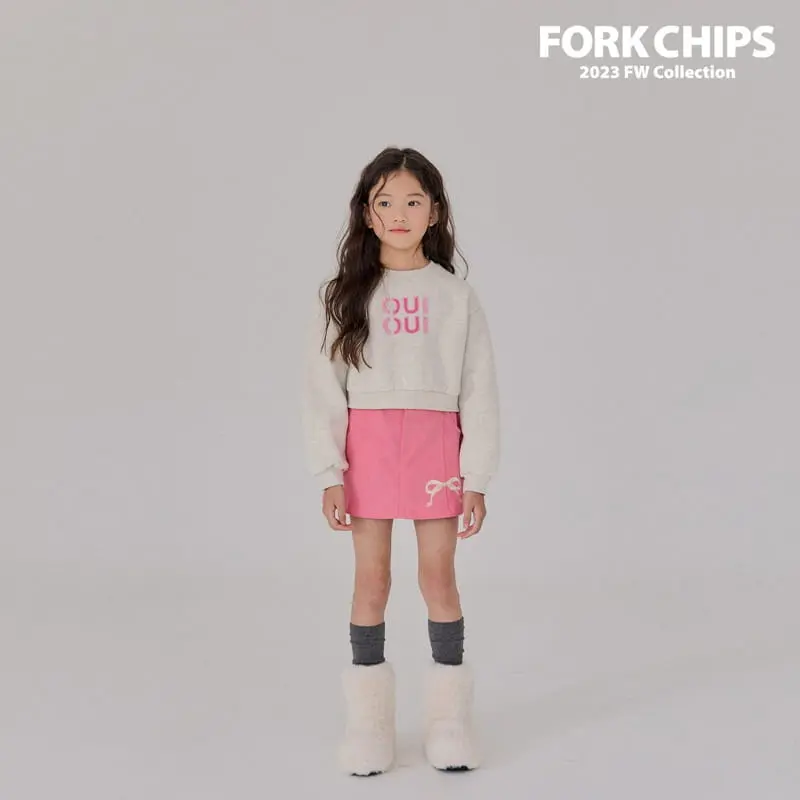 Fork Chips - Korean Children Fashion - #kidzfashiontrend - Oui Sweatshirt