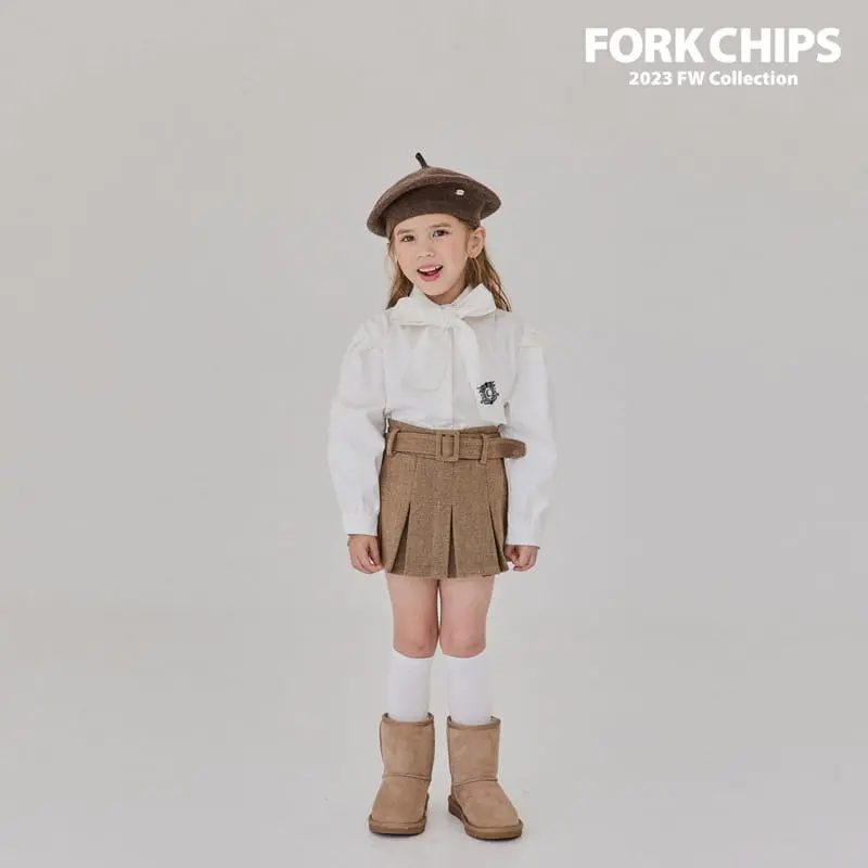 Fork Chips - Korean Children Fashion - #littlefashionista - Chicago Tie Blouse