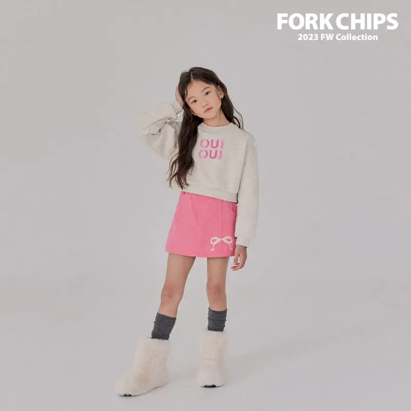 Fork Chips - Korean Children Fashion - #Kfashion4kids - Ribbon Mini Skirt - 4