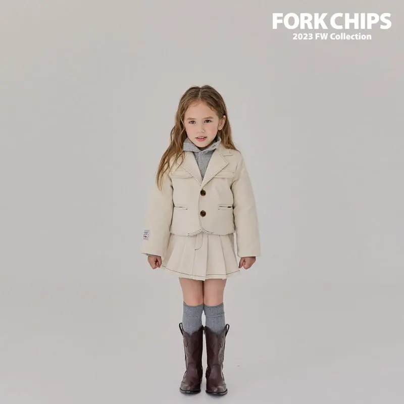 Fork Chips - Korean Children Fashion - #magicofchildhood - Nuts Stitch Skirt - 6