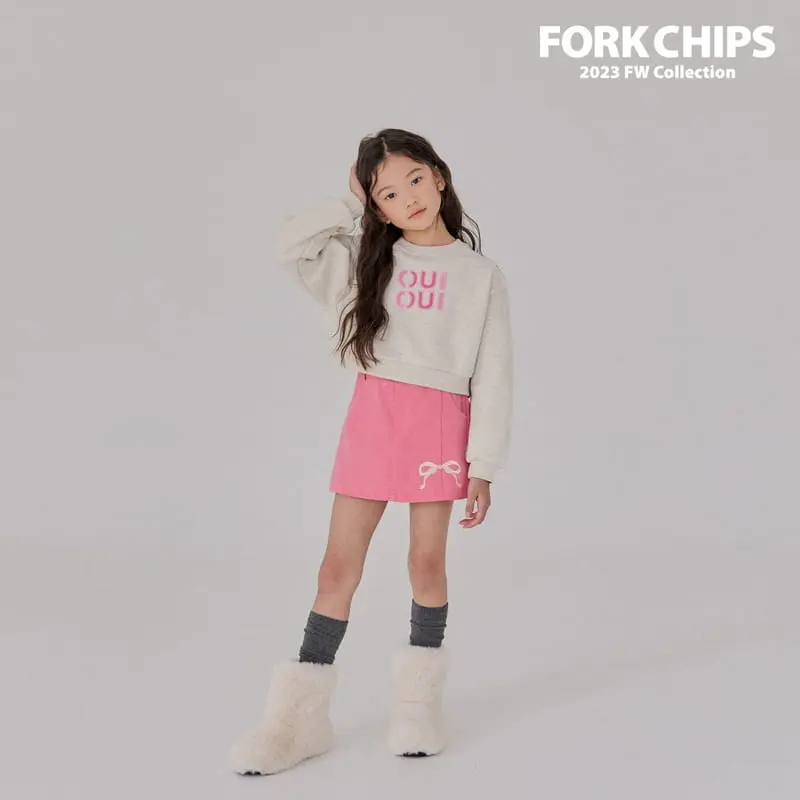 Fork Chips - Korean Children Fashion - #magicofchildhood - Ribbon Mini Skirt - 5