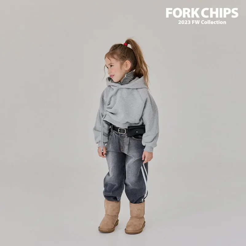 Fork Chips - Korean Children Fashion - #minifashionista - Tunnul Hoody Tee - 2
