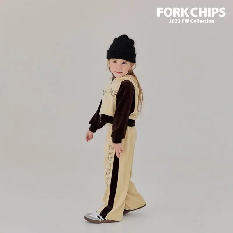 Fork Chips - Korean Children Fashion - #prettylittlegirls - Stone Velvet Hoody ZIP-up - 8