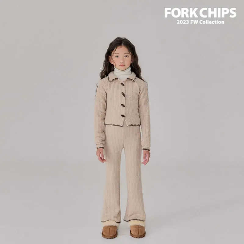 Fork Chips - Korean Children Fashion - #todddlerfashion - Chain Bootscut Leggibgs - 6