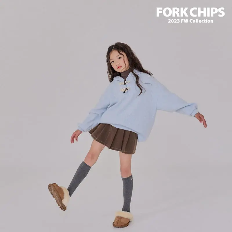Fork Chips - Korean Children Fashion - #toddlerclothing - Dubble Hoody Tee - 3