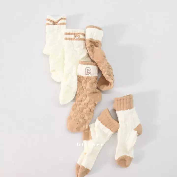 G Flower - Korean Children Fashion - #kidsstore - 1987 Socks Set - 3