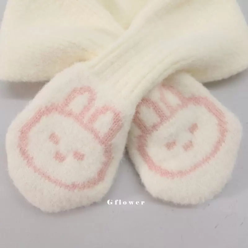 G Flower - Korean Children Fashion - #kidzfashiontrend - Rabbit Beanie Muffler Set - 6