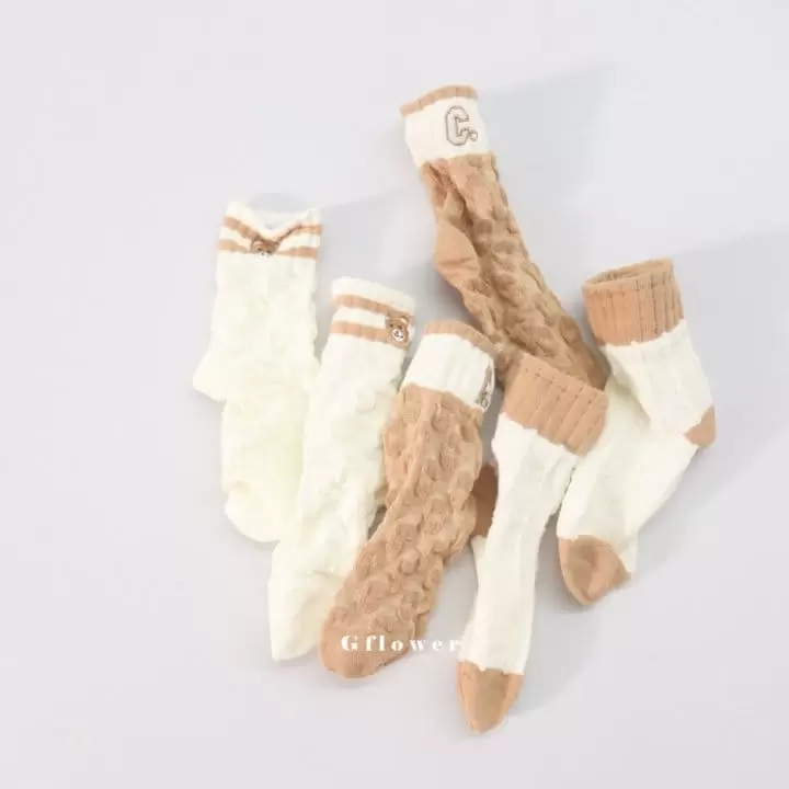 G Flower - Korean Children Fashion - #littlefashionista - 1987 Socks Set - 6