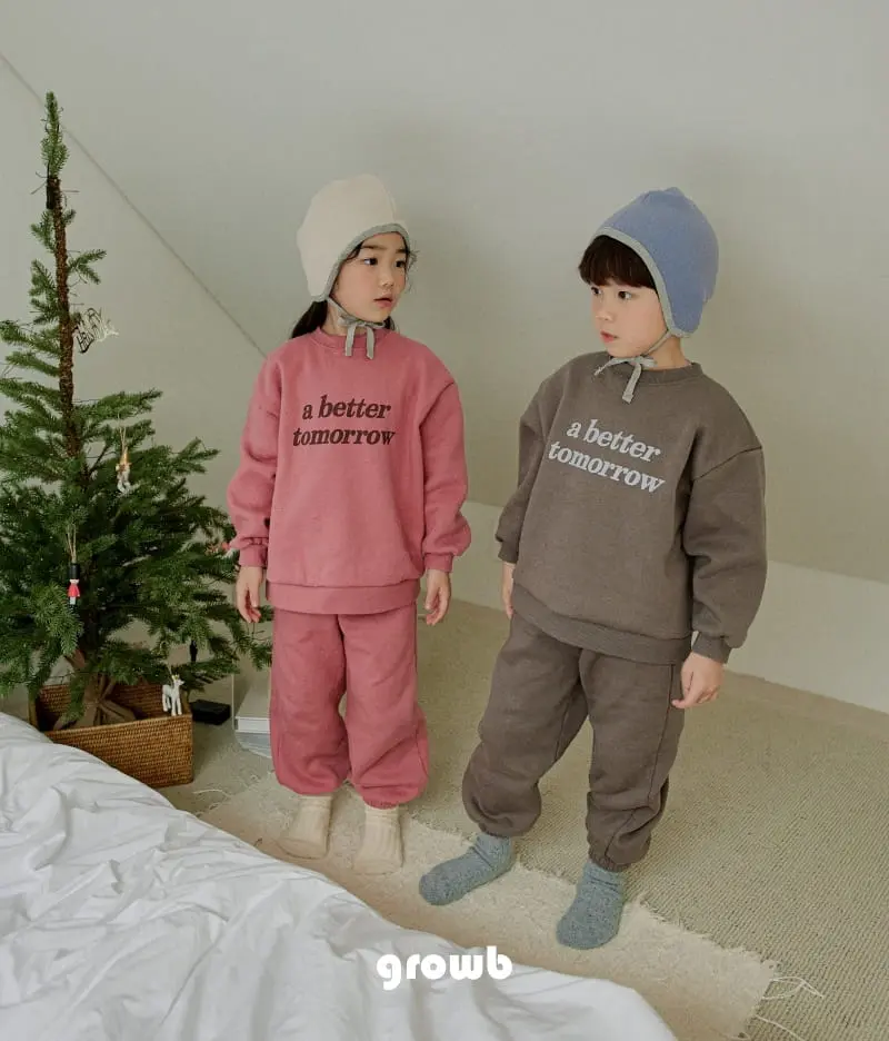 Grow B - Korean Children Fashion - #toddlerclothing - Better Top Bottom Set - 7