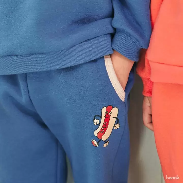 Hanab - Korean Children Fashion - #Kfashion4kids - Hot Dog Top Bottom Set - 6
