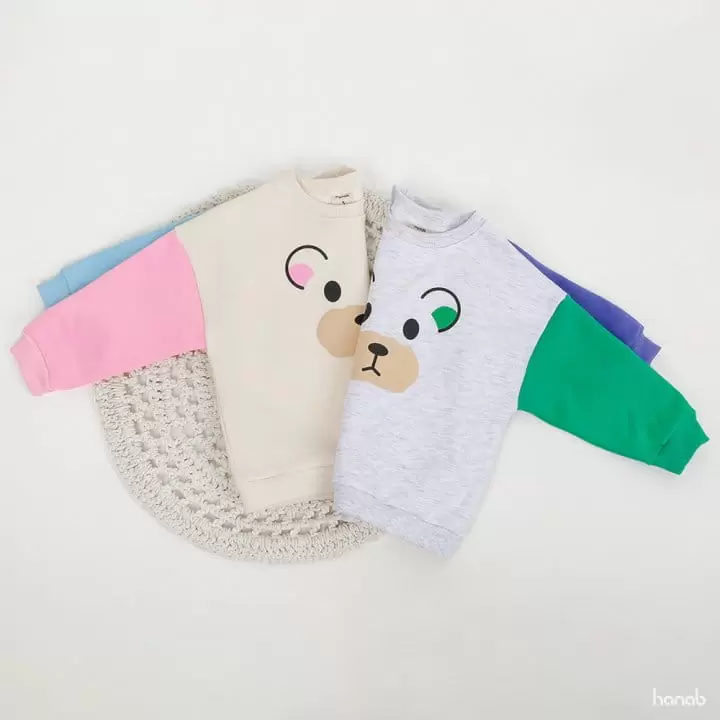 Hanab - Korean Children Fashion - #childrensboutique - Half Bear Top Bottom Set - 10