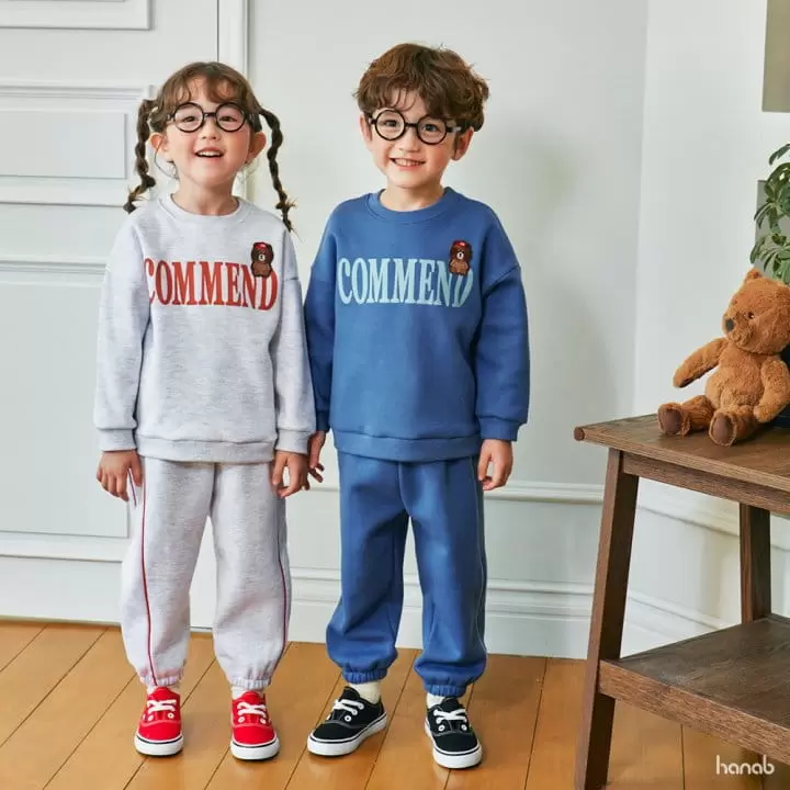 Hanab - Korean Children Fashion - #discoveringself - Bear Patch Top Bottom Set