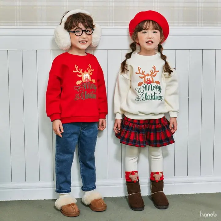 Hanab - Korean Children Fashion - #kidsstore - Rudolf Sweatshirt - 2