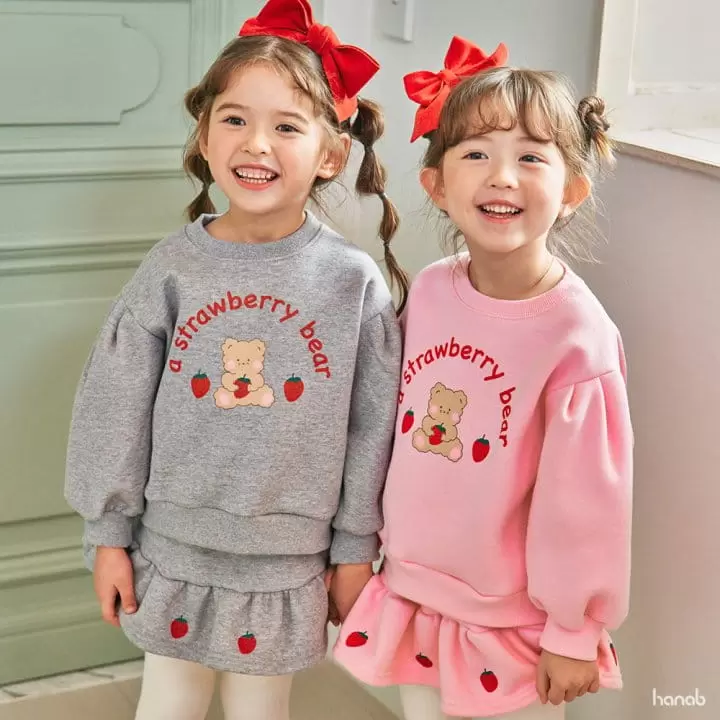 Hanab - Korean Children Fashion - #littlefashionista - Strawberry Top Bottom Set - 5