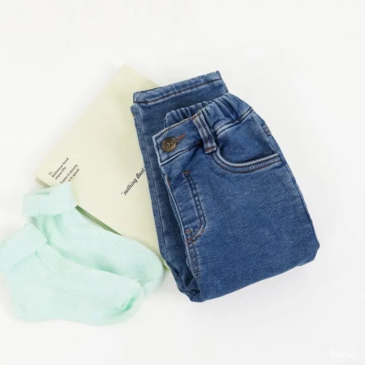 Hanab - Korean Children Fashion - #littlefashionista - Striaght Fleece Jeans - 8