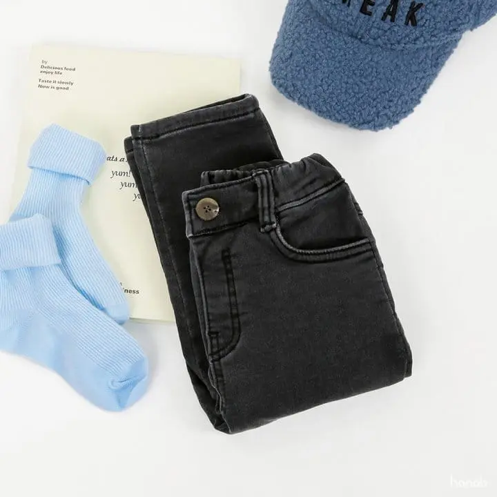 Hanab - Korean Children Fashion - #magicofchildhood - Striaght Fleece Jeans - 9