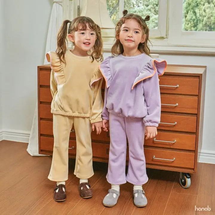 Hanab - Korean Children Fashion - #littlefashionista - Rib Wing Top Bottom Set - 4
