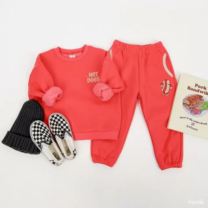 Hanab - Korean Children Fashion - #minifashionista - Hot Dog Top Bottom Set - 9