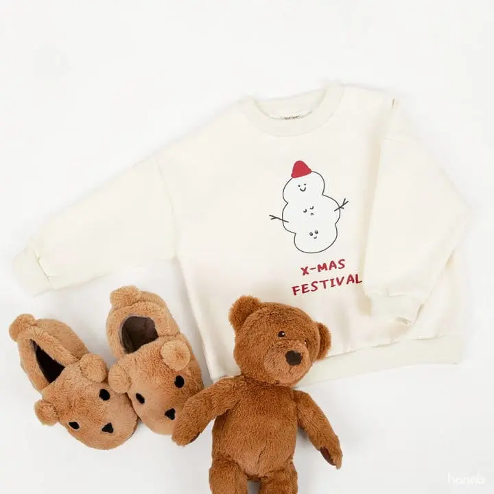 Hanab - Korean Children Fashion - #minifashionista - Snowman Sweatshirt - 8