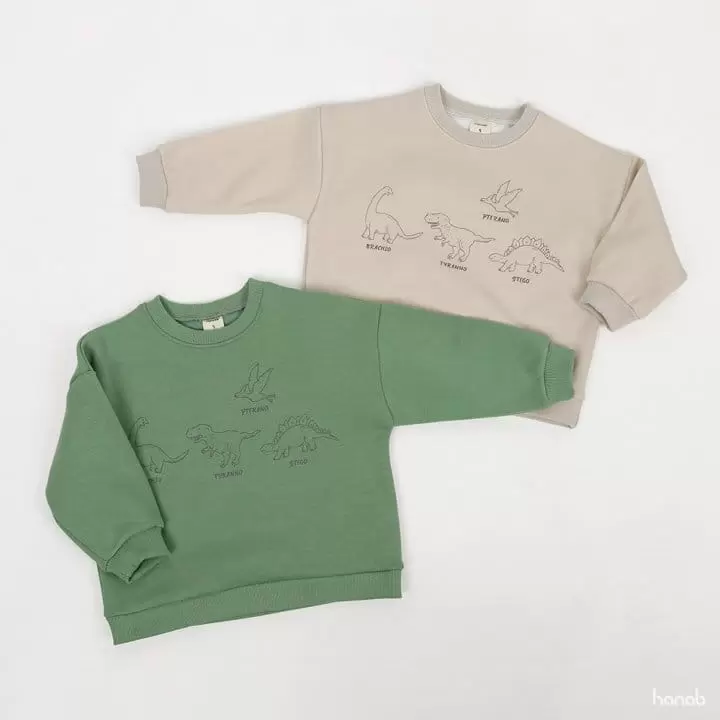 Hanab - Korean Children Fashion - #prettylittlegirls - Fleece Dino Top Bottom Set - 9