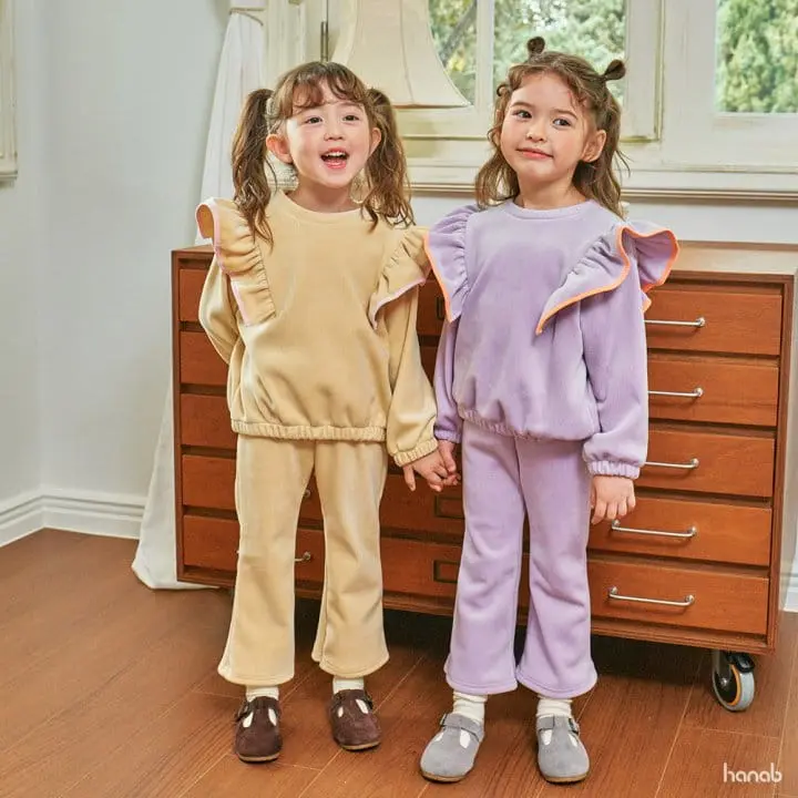 Hanab - Korean Children Fashion - #prettylittlegirls - Rib Wing Top Bottom Set - 6
