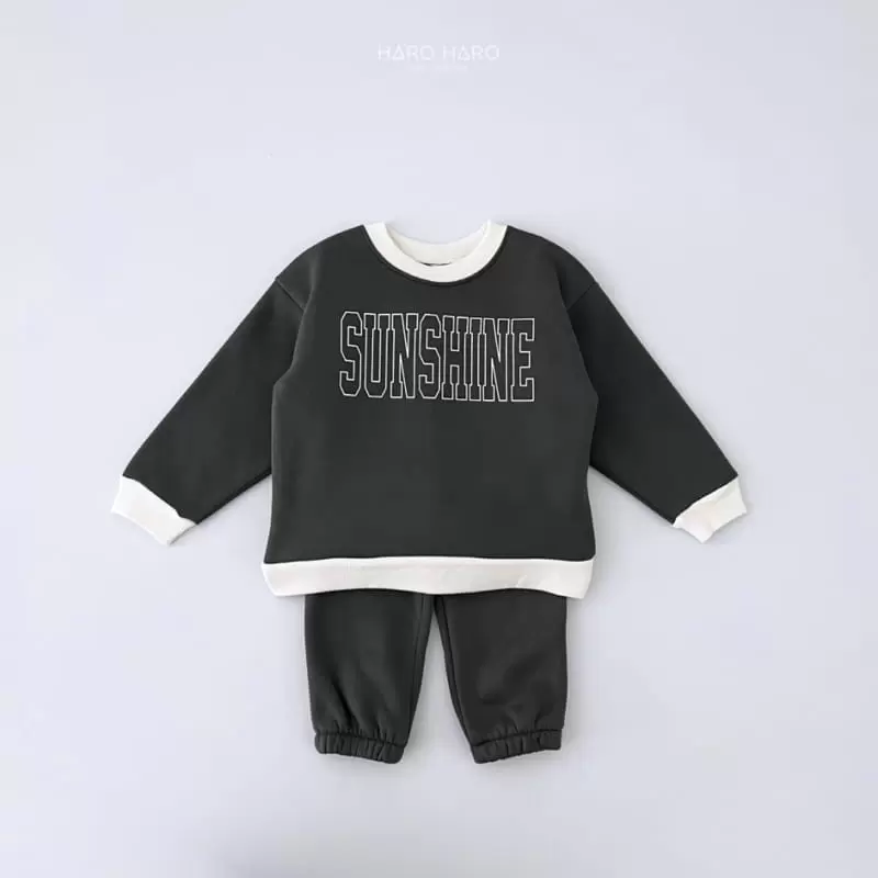 Haro Haro - Korean Children Fashion - #childrensboutique - Sunshine Top Bottom Set Fleece - 5