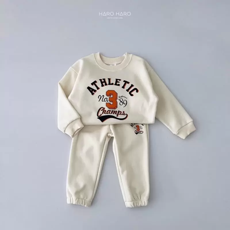 Haro Haro - Korean Children Fashion - #childrensboutique - Number 3 Top Bottom Set Fleece - 3