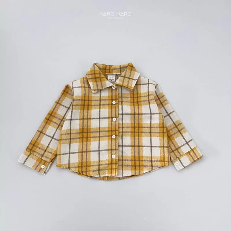 Haro Haro - Korean Children Fashion - #designkidswear - Crayon Check Shirt Fleece - 3