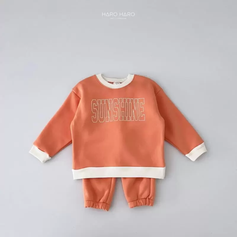 Haro Haro - Korean Children Fashion - #discoveringself - Sunshine Top Bottom Set Fleece - 7